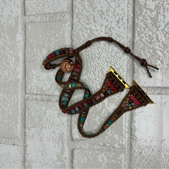 APPLE WATCH Bohemian glass Beaded Bracelet watch band. It fits my Apple Watch 7 - Picture 3 of 8